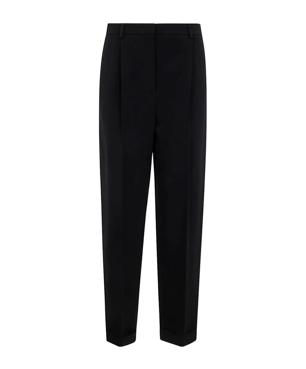 Straight-Leg Cady Trousers