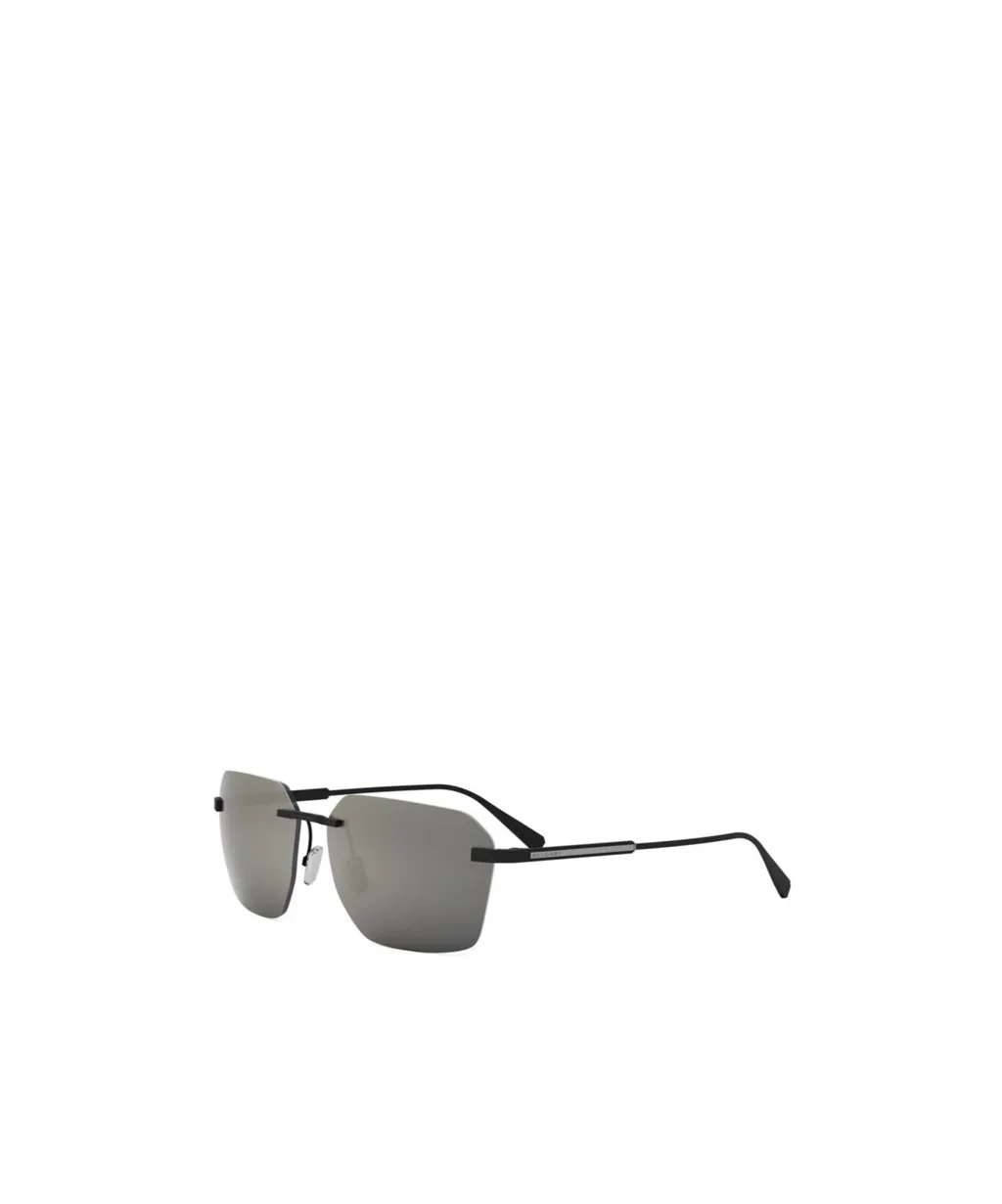 Bulgari Geometric Frame Sunglasses