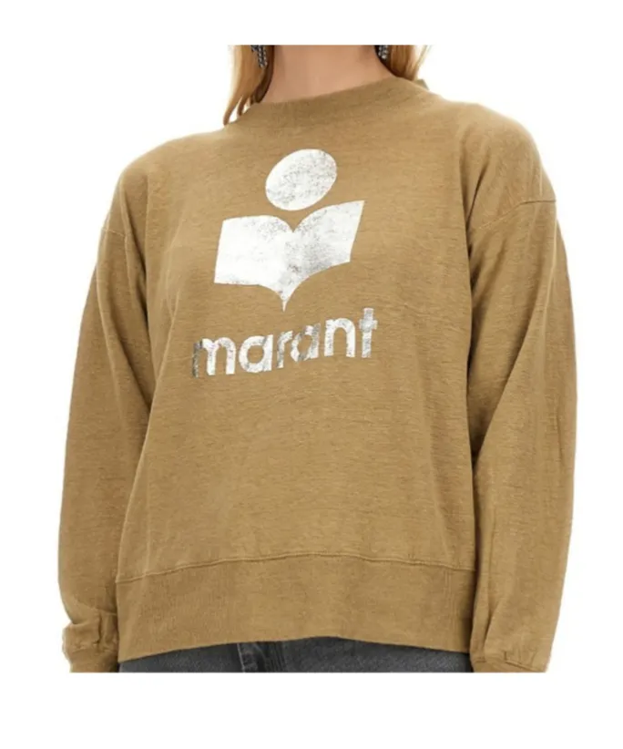 Isabel Marant ÉToile Logo Printed Long-Sleeved T-Shirt