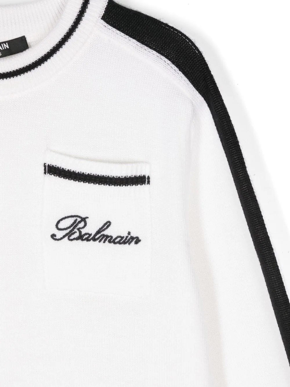 Balmain Kids Logo Embroidered Crewneck Jumper