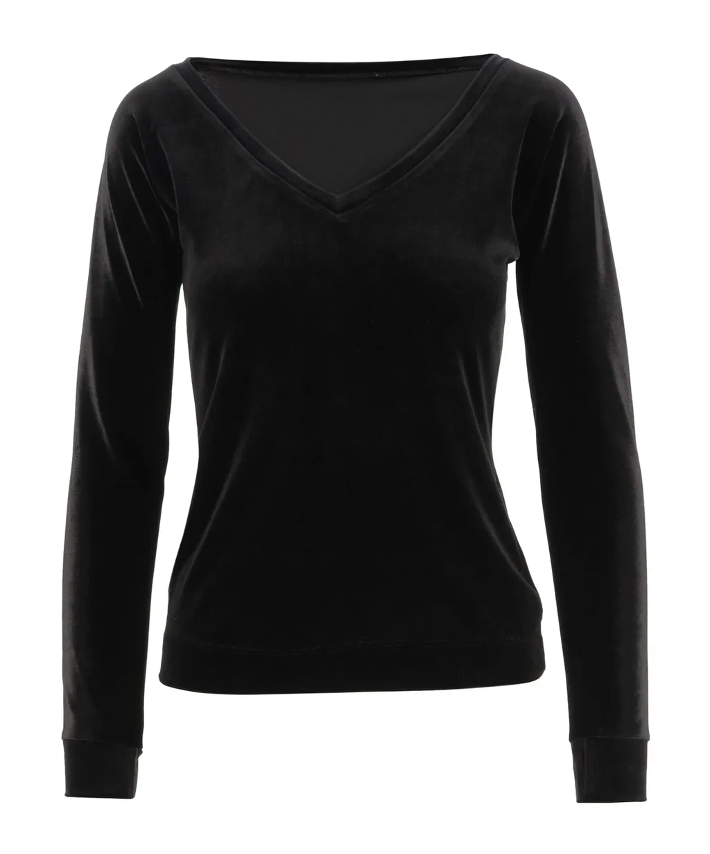 Stephan Janson V-Neck Long Sleeve Top