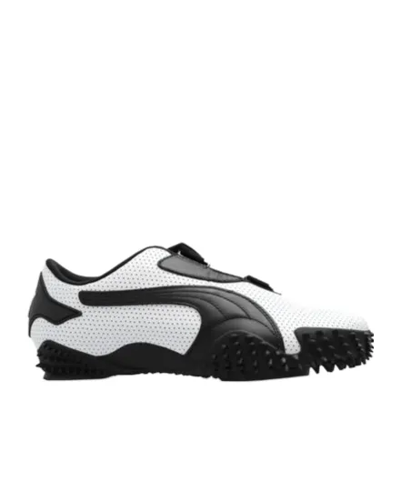 Mostro Perforated Leather - White / Black