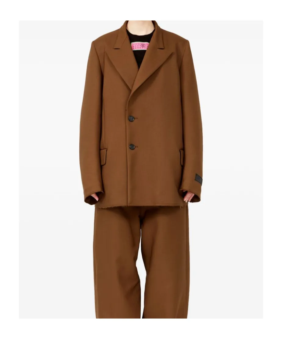 Mm6 Maison Margiela Single-Breasted Oversized Tailored Blazer