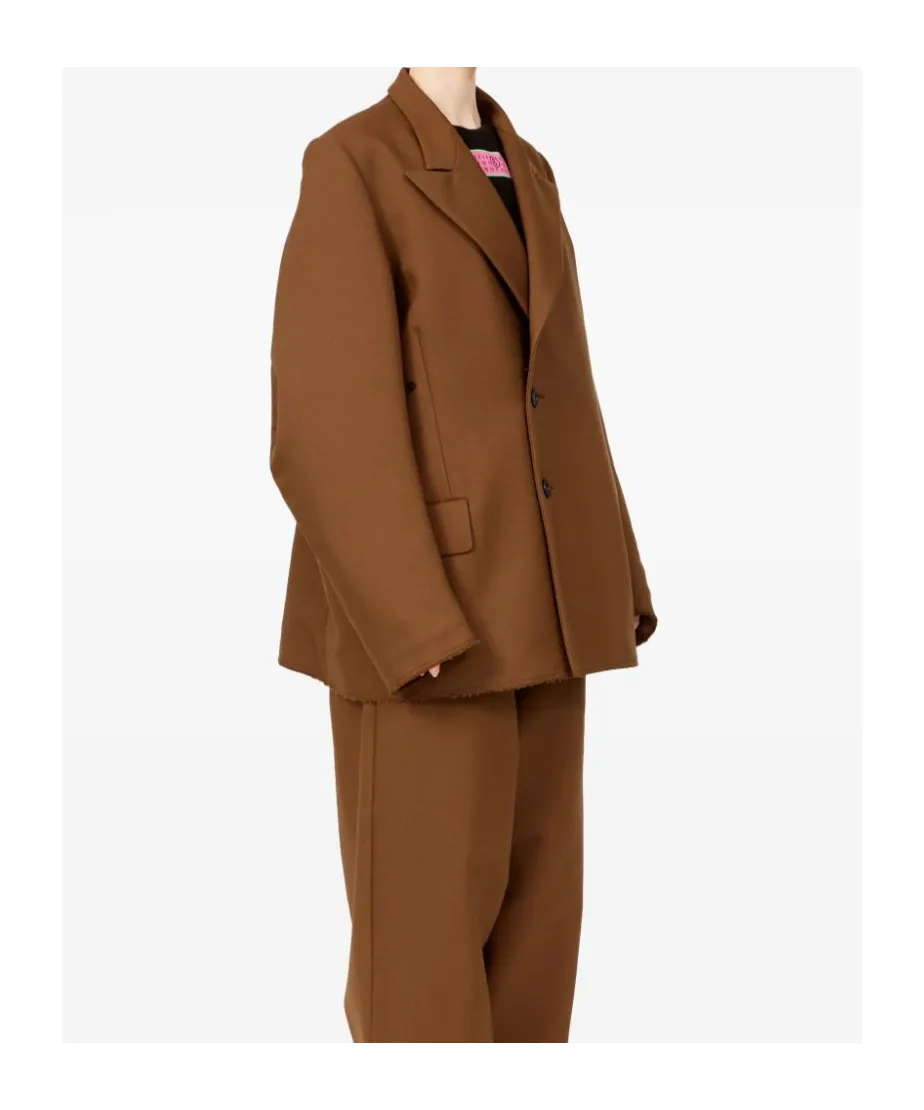 Mm6 Maison Margiela Single-Breasted Oversized Tailored Blazer
