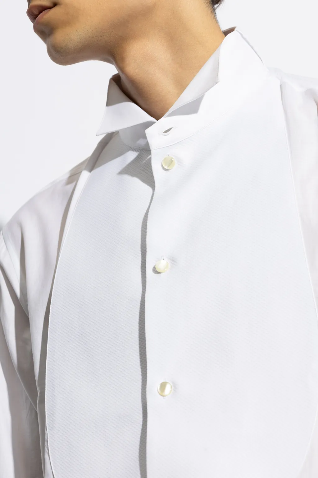 Giorgio Armani Curved Hem Tuxedo Shirt