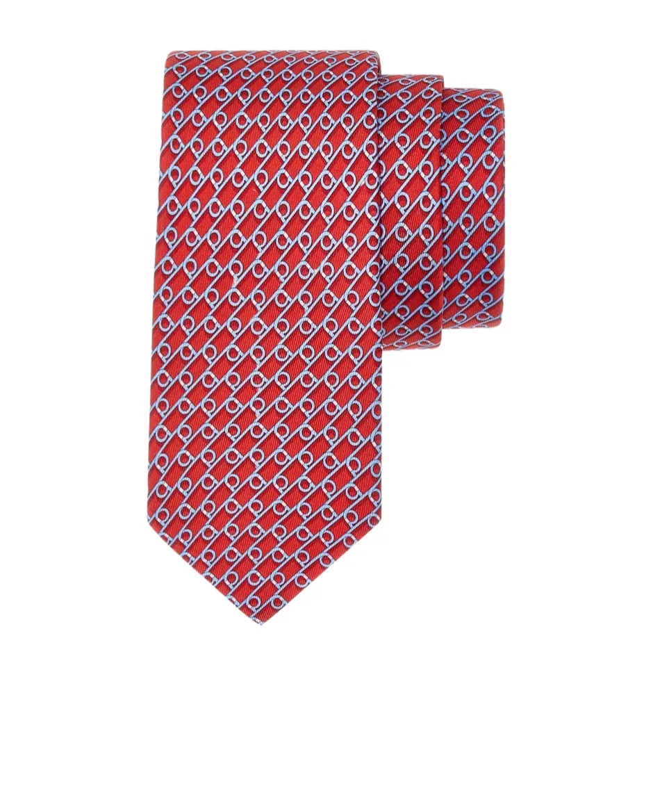 Gancini Printed Tie
