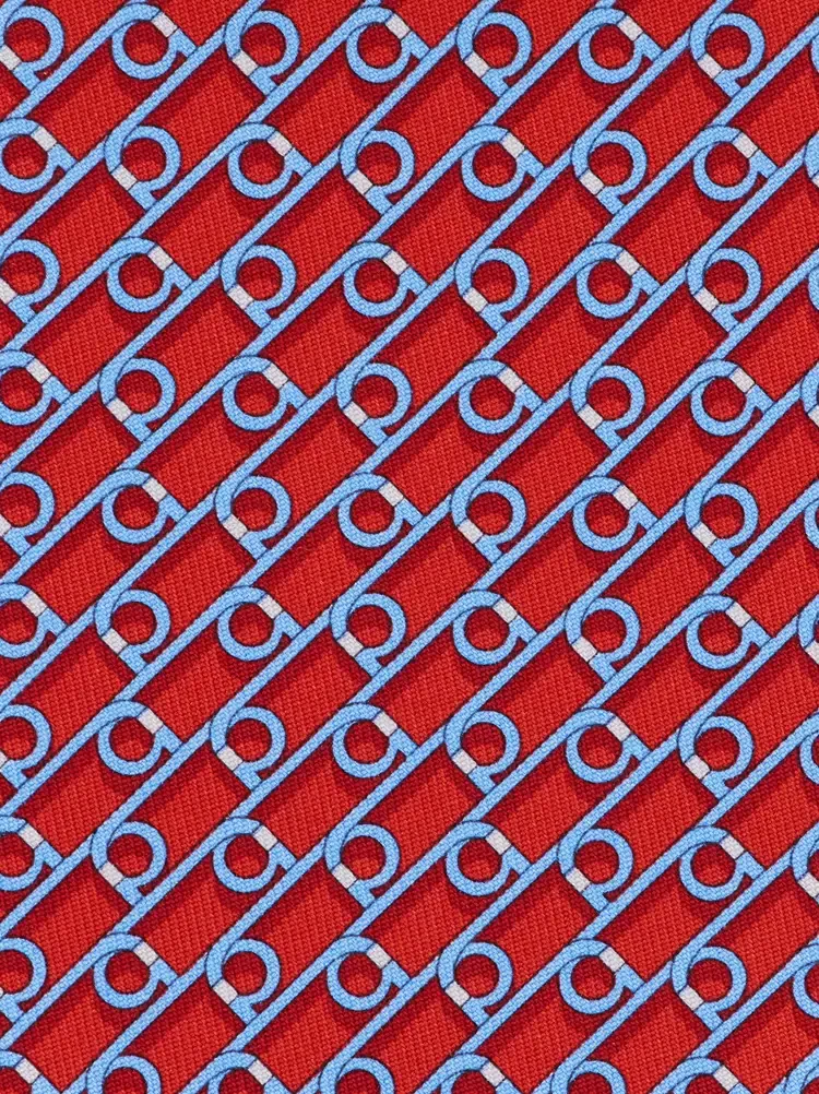 Gancini Printed Tie