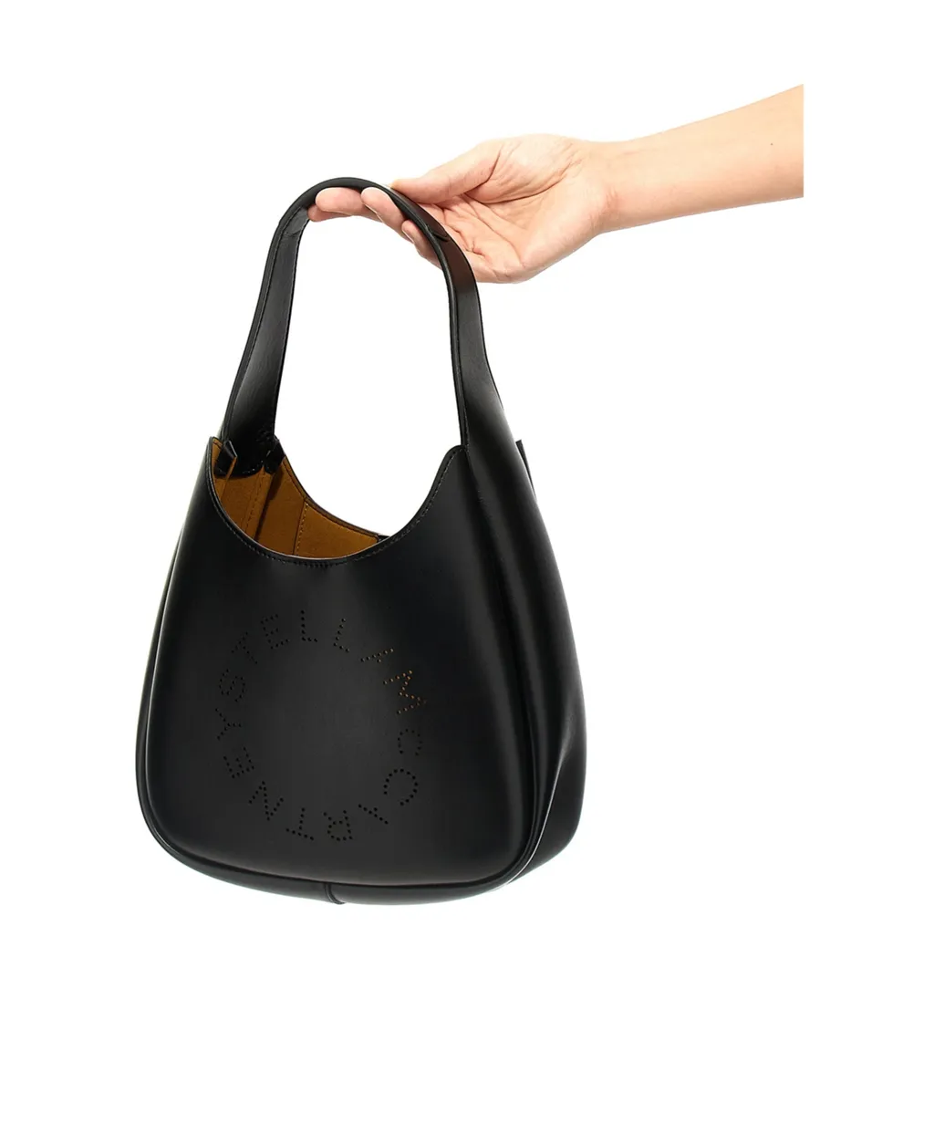 Stella Mccartney Logo-Perforated Small Hobo Shoulder Bag