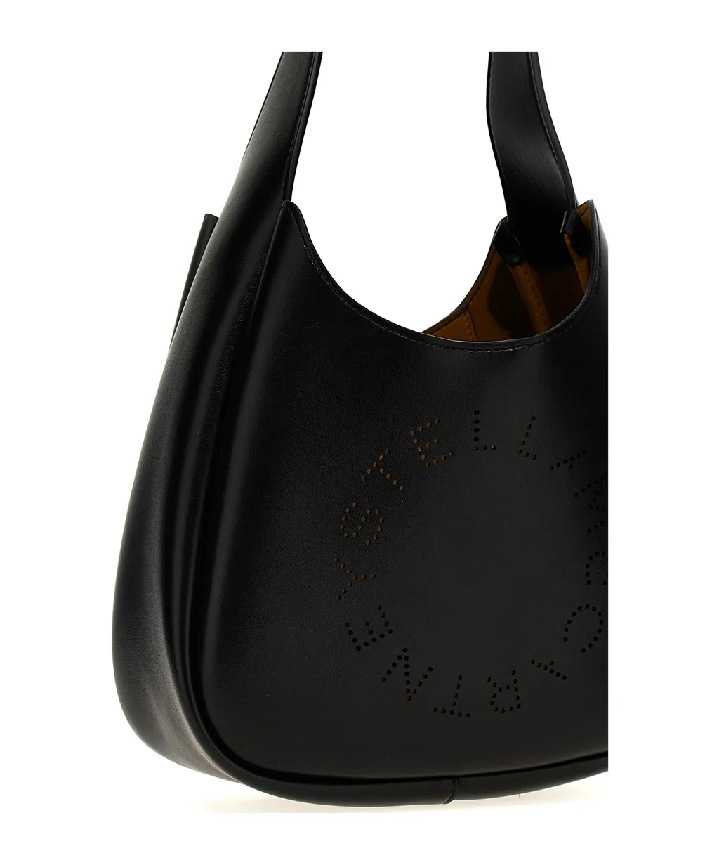 Stella Mccartney Logo-Perforated Small Hobo Shoulder Bag