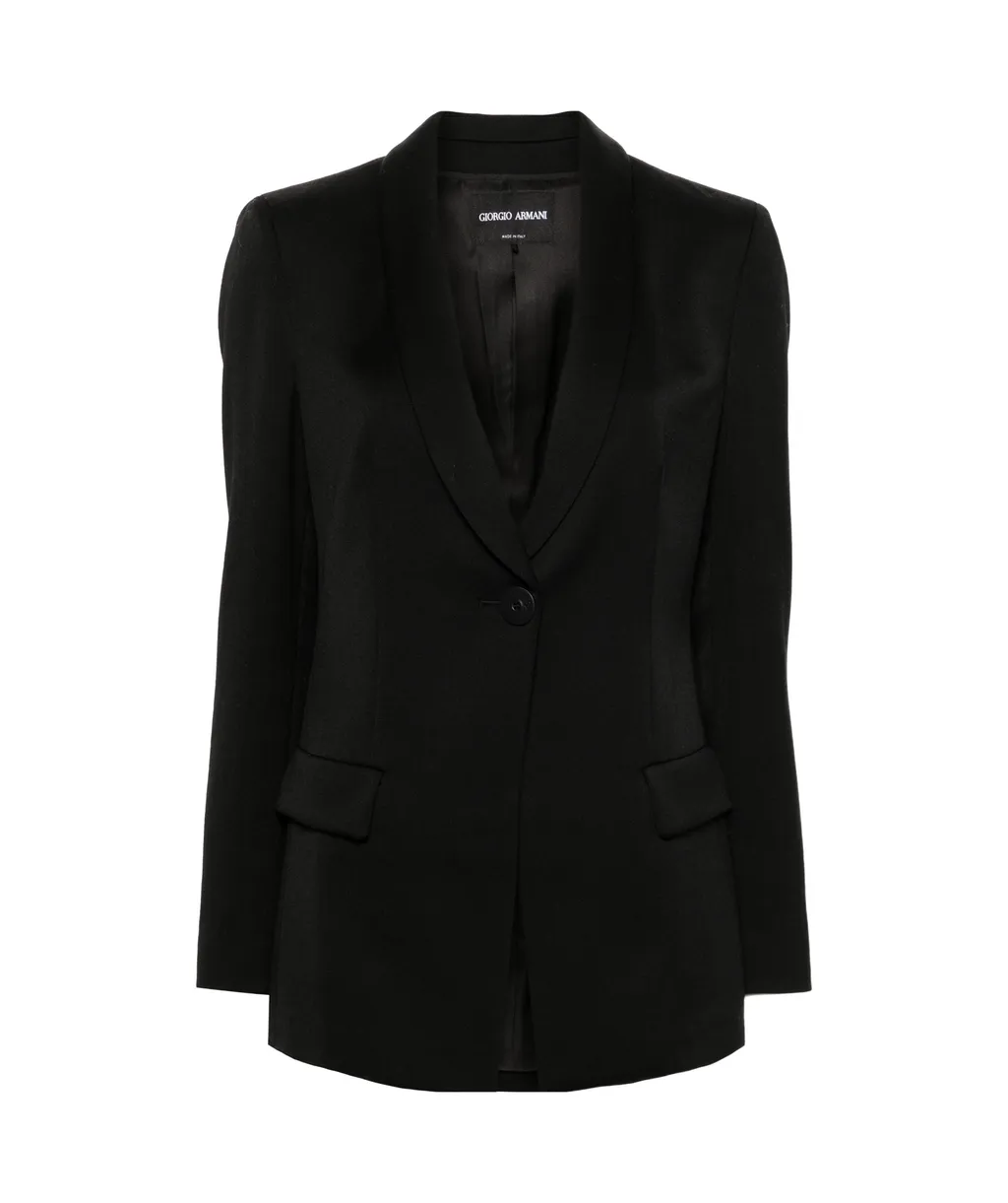 Giorgio Armani Single-Breasted Twill Blazer