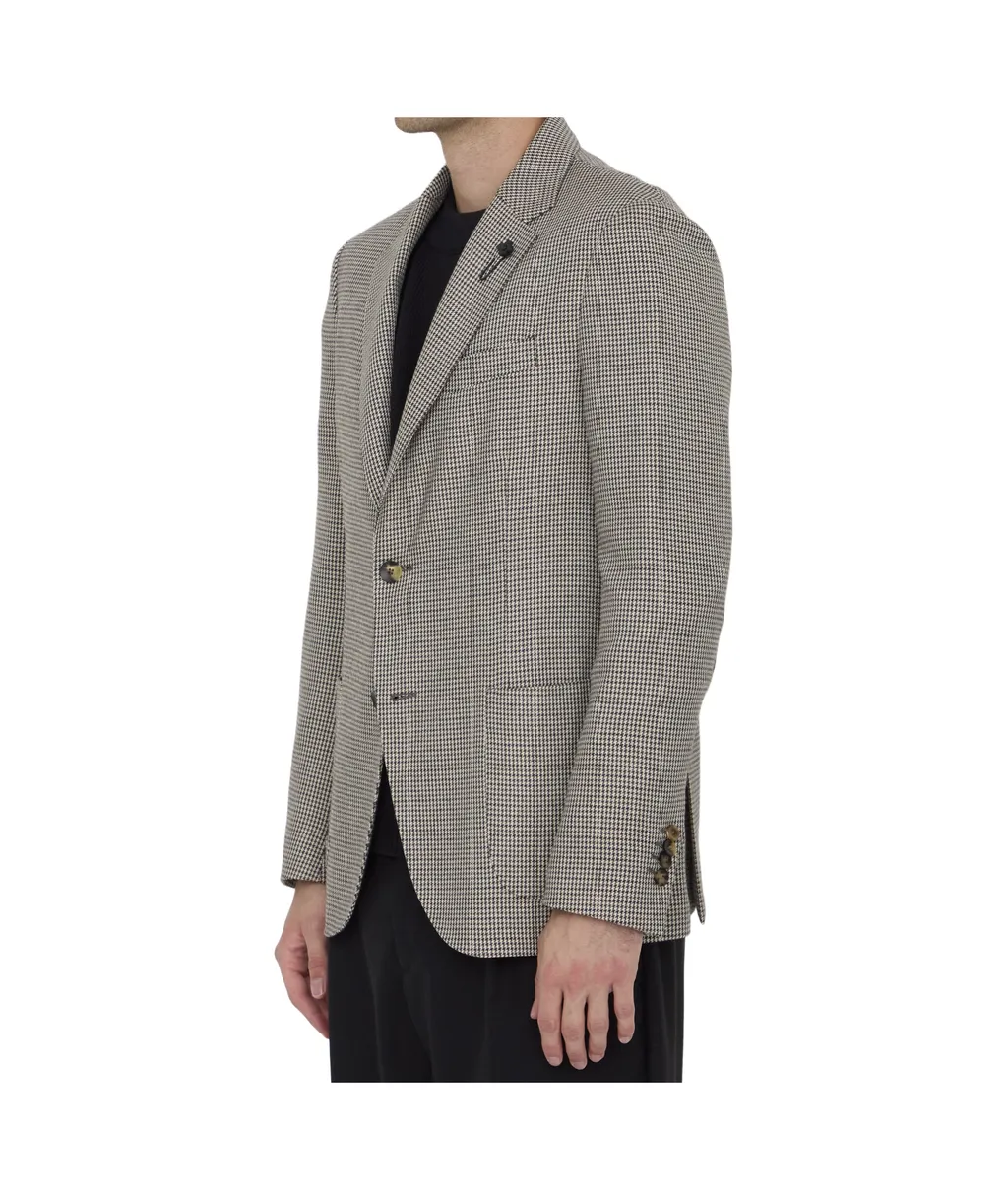 Houndstooth-Pattern Blazer