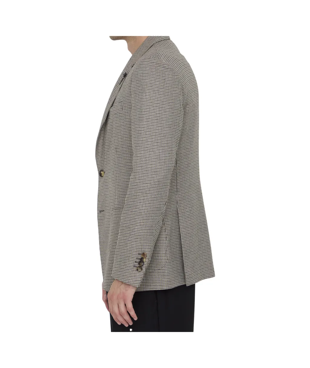 Houndstooth-Pattern Blazer
