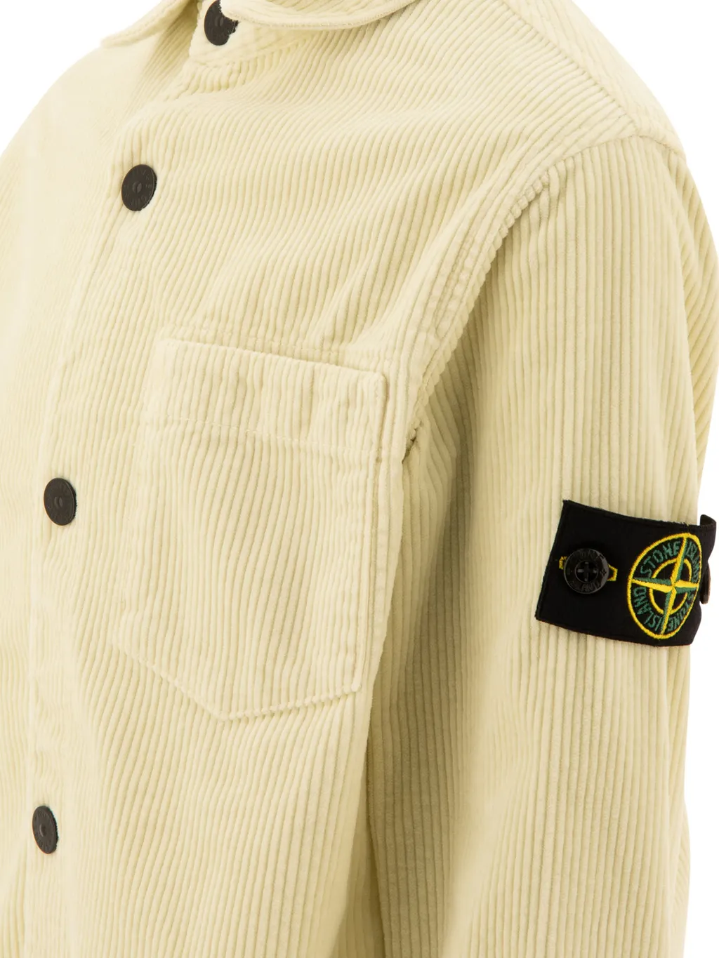 Stone Island Junior Logo Patch Corduroy Overshirt