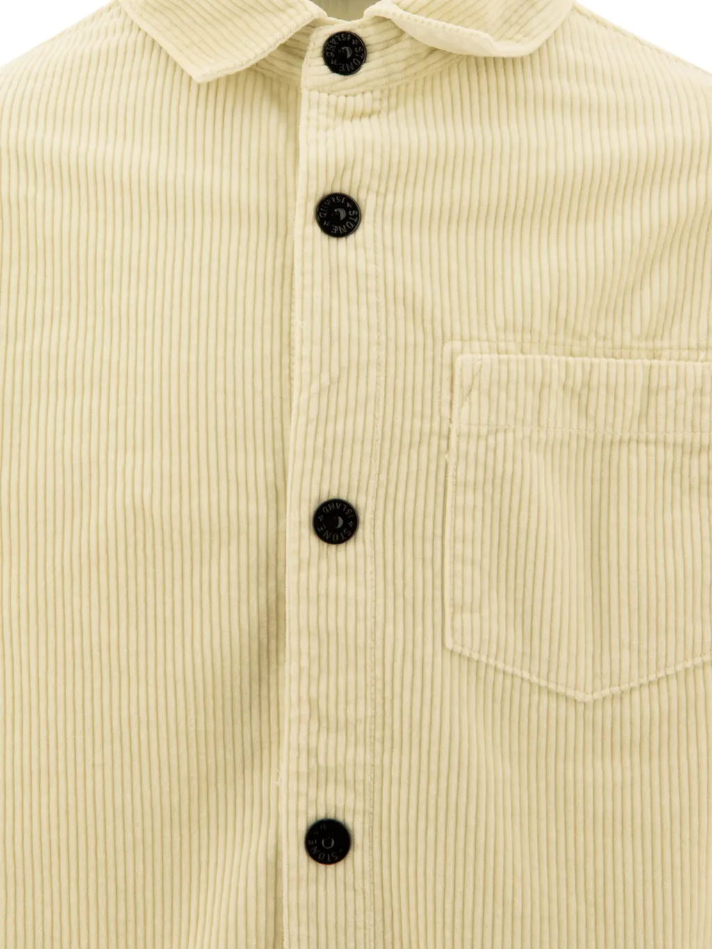 Stone Island Junior Logo Patch Corduroy Overshirt