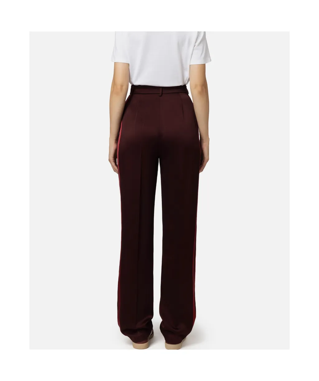 Elisabetta Franchi Straight Enver Satin Trousers