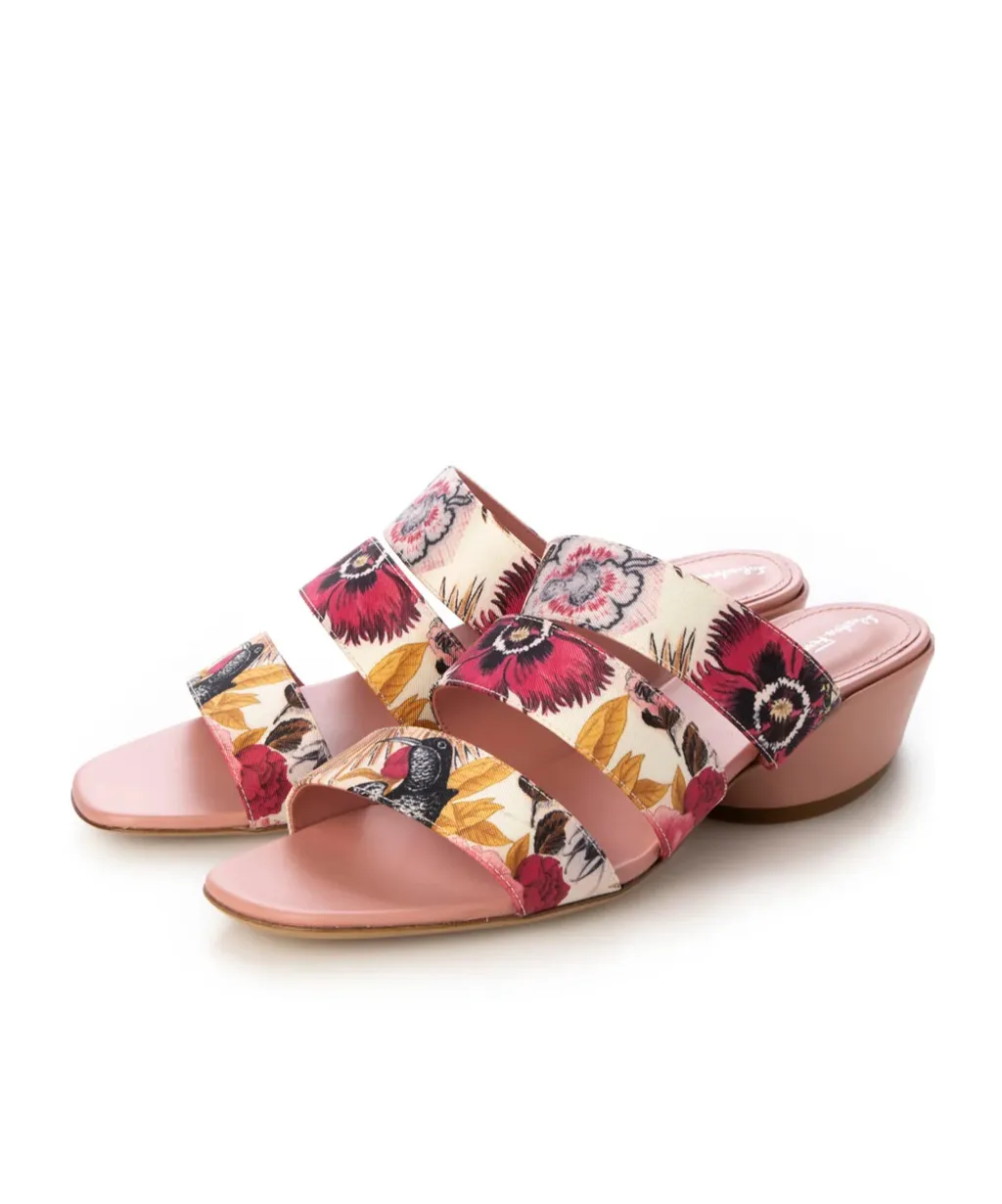 Flower High-Heeled Slippers