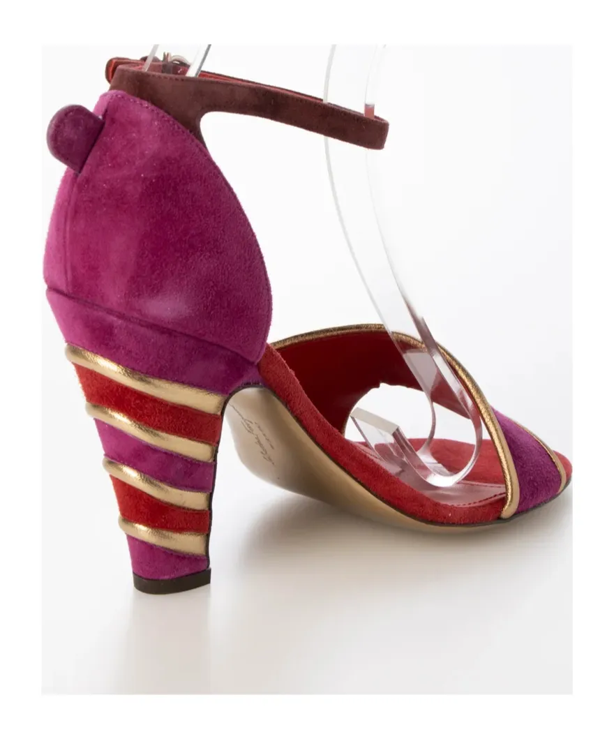 Logo Details High-Heeled Sandals