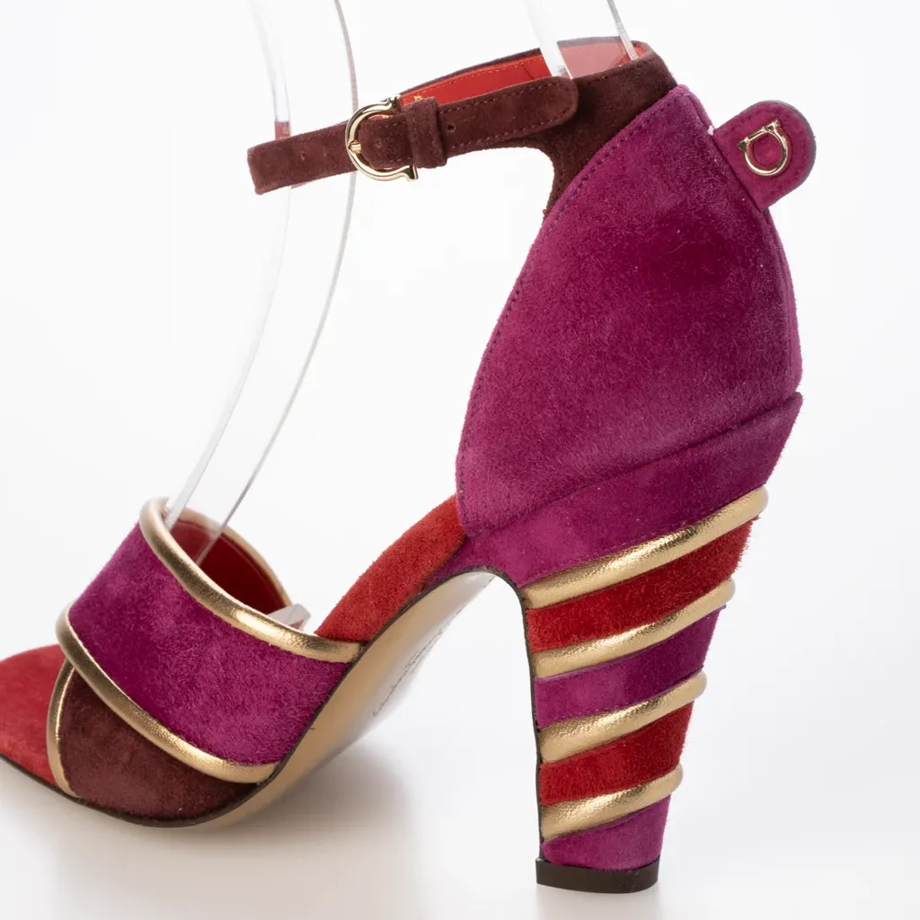 Logo Details High-Heeled Sandals