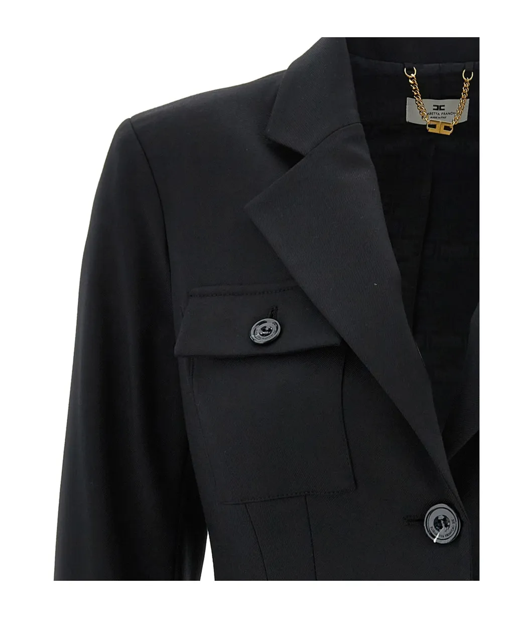 Elisabetta Franchi Single-Breasted Tailored Blazer