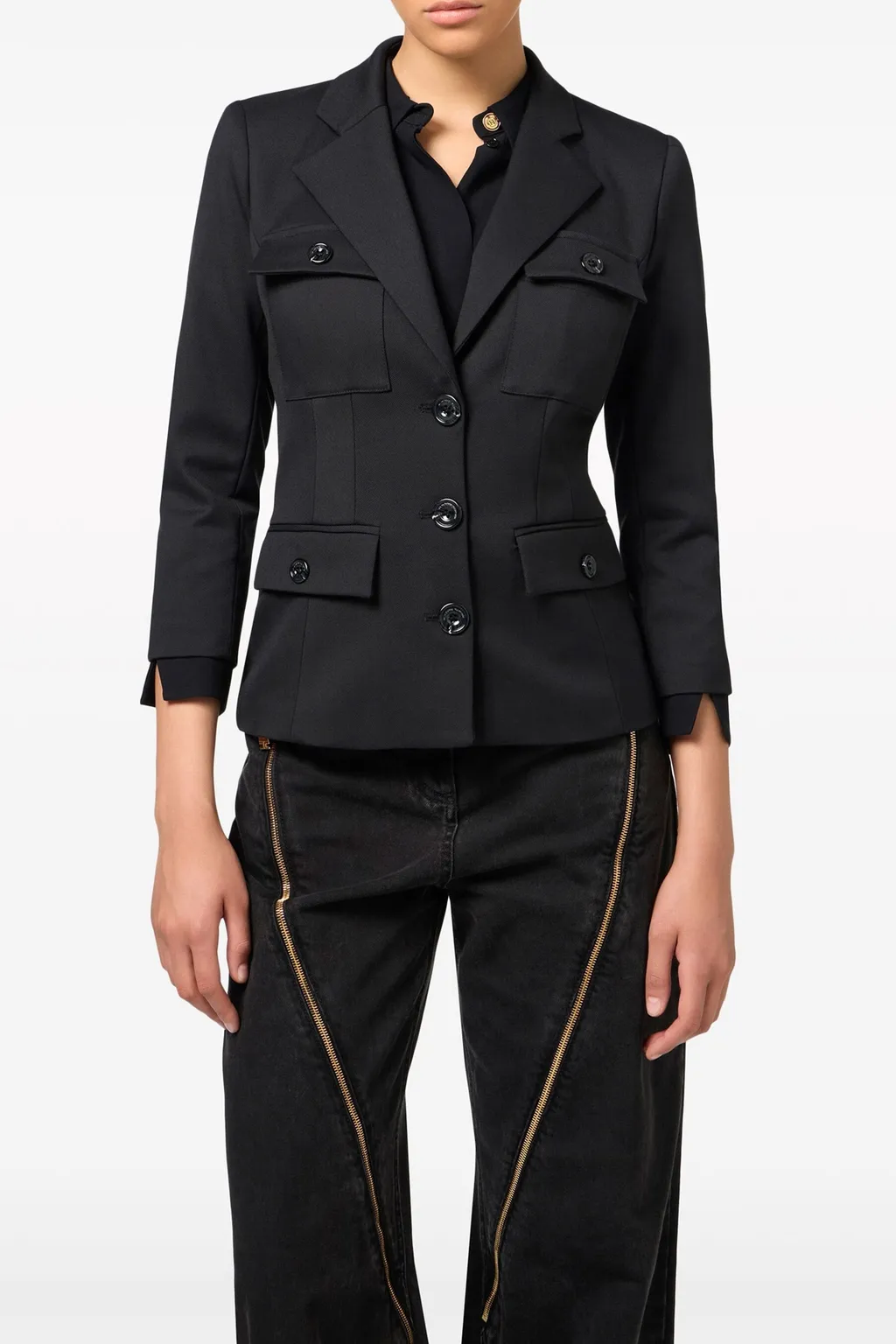 Elisabetta Franchi Single-Breasted Tailored Blazer