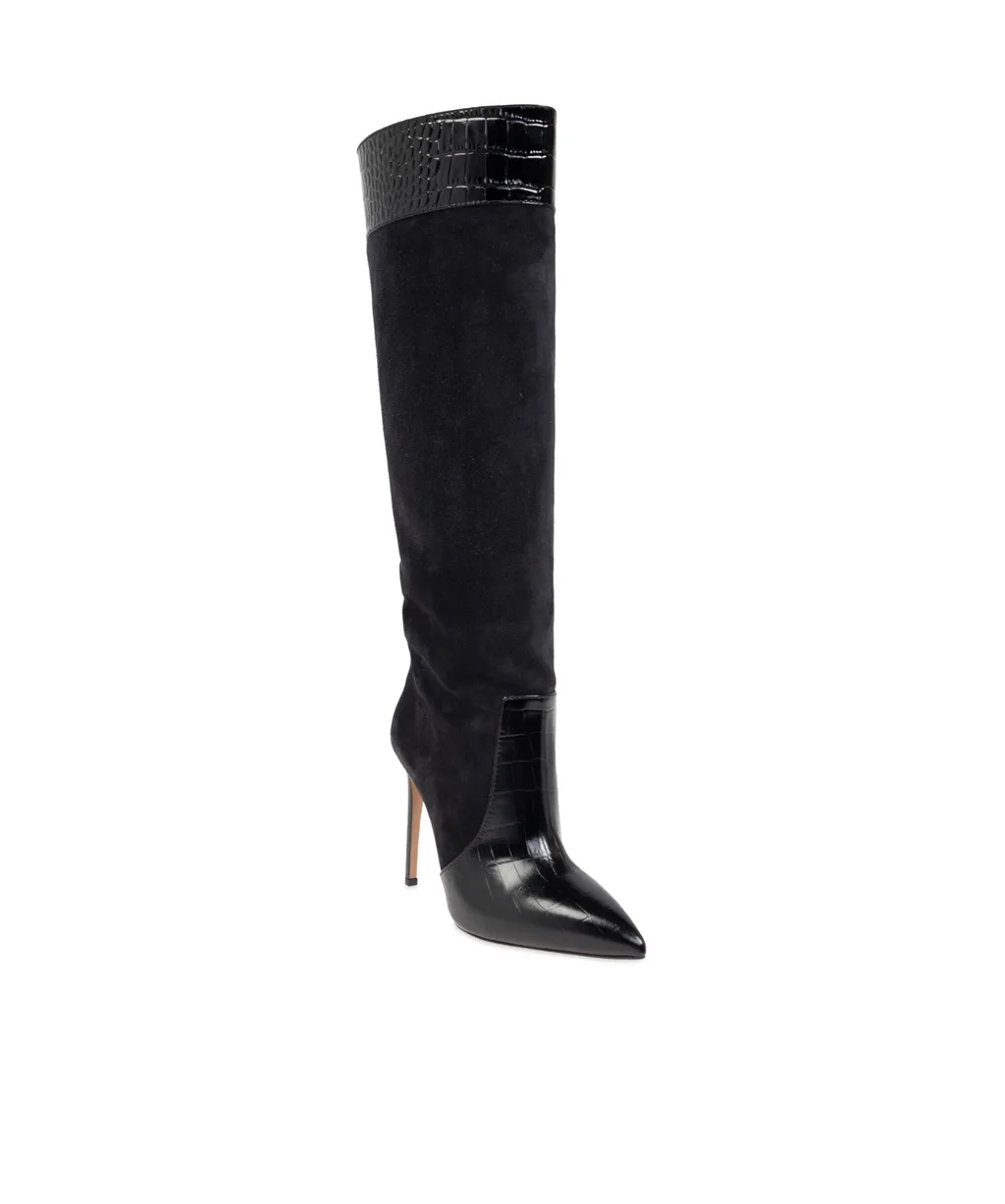 Paris Texas Embossed Point-Toe Stiletto Boots