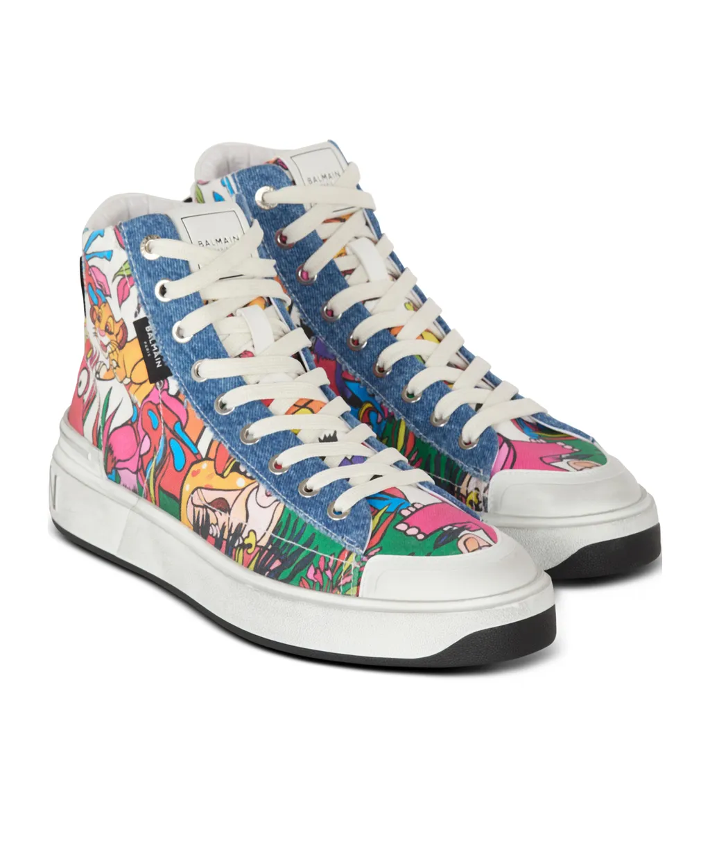 Balmain X Disney B-Court High-Top Sneakers