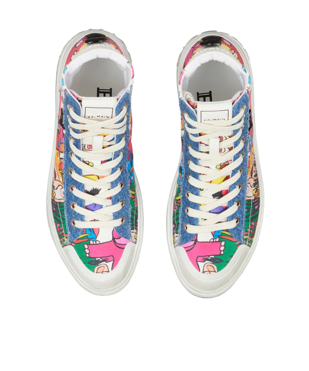 Balmain X Disney B-Court High-Top Sneakers
