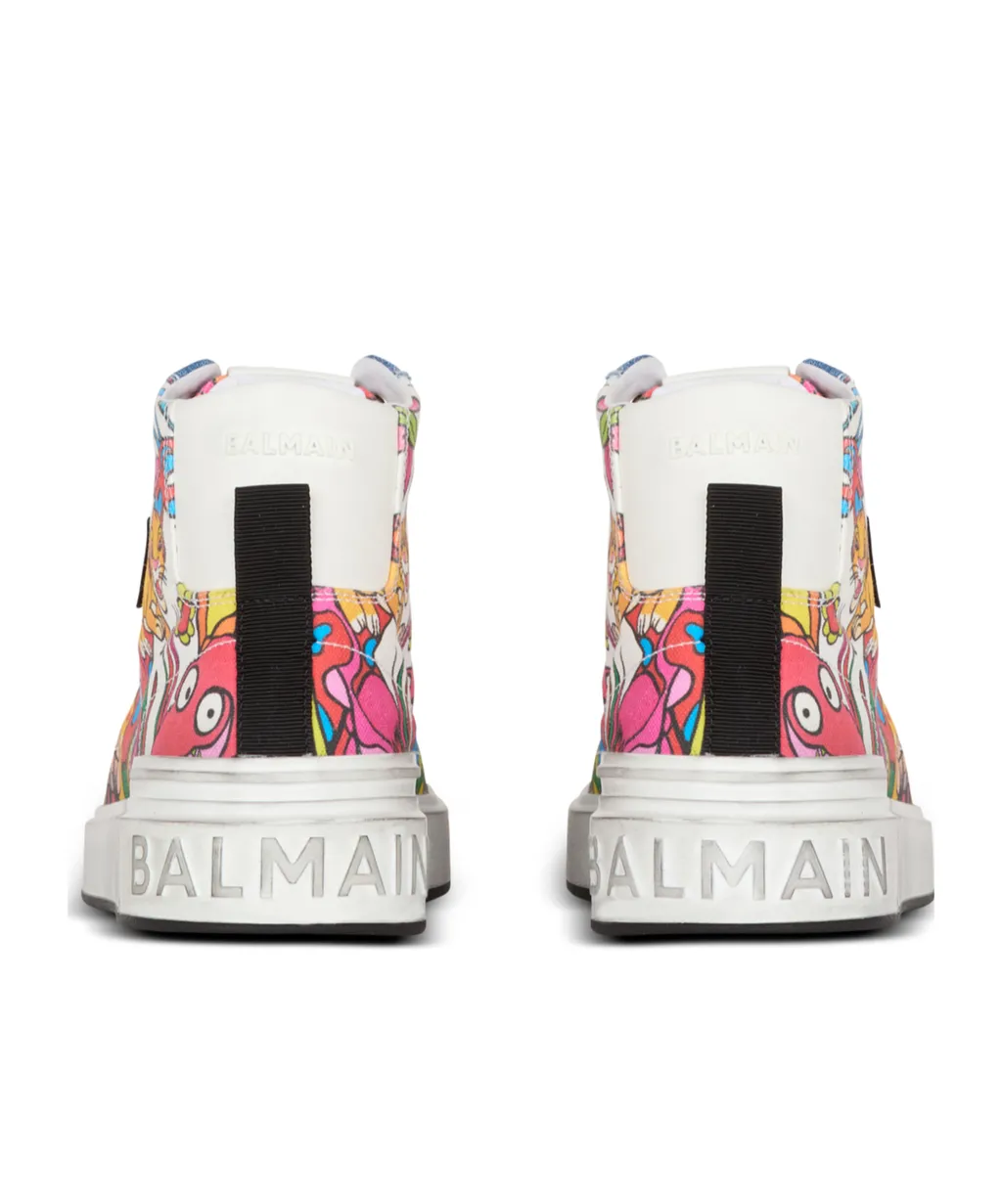 Balmain X Disney B-Court High-Top Sneakers