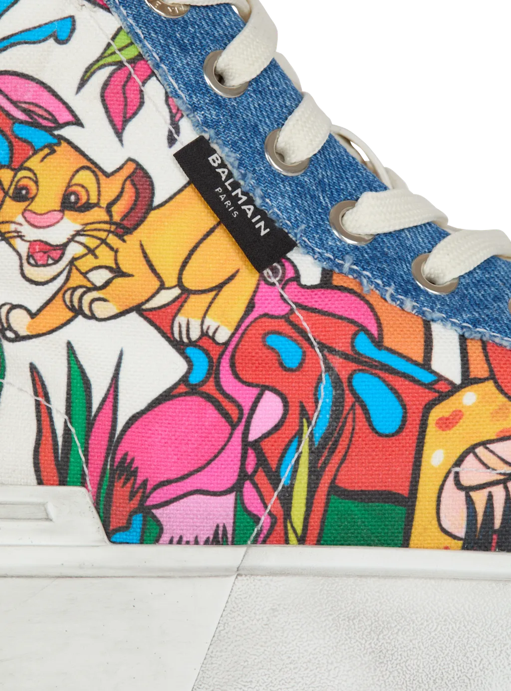 Balmain X Disney B-Court High-Top Sneakers