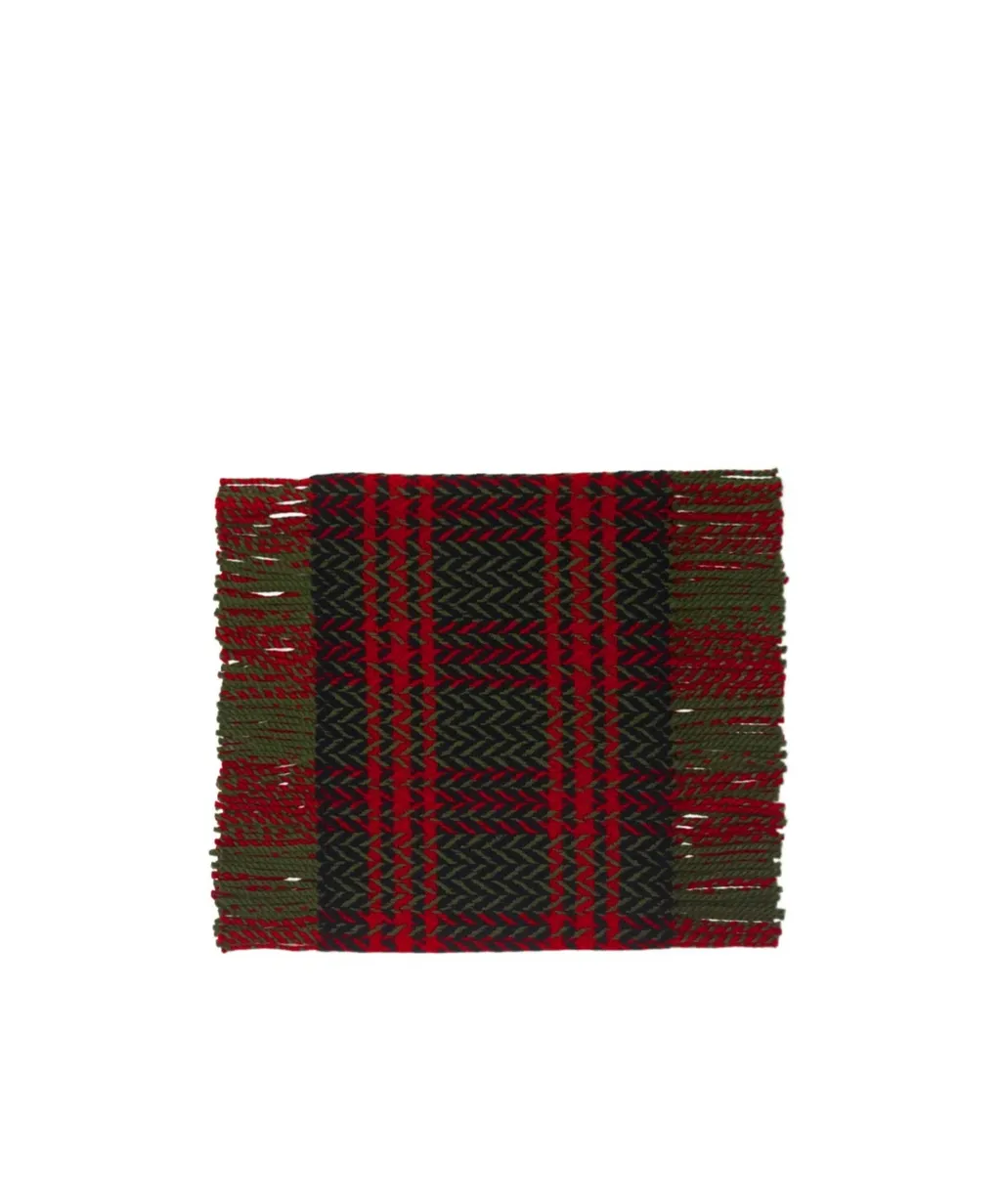 Check-Print Wool Scarf