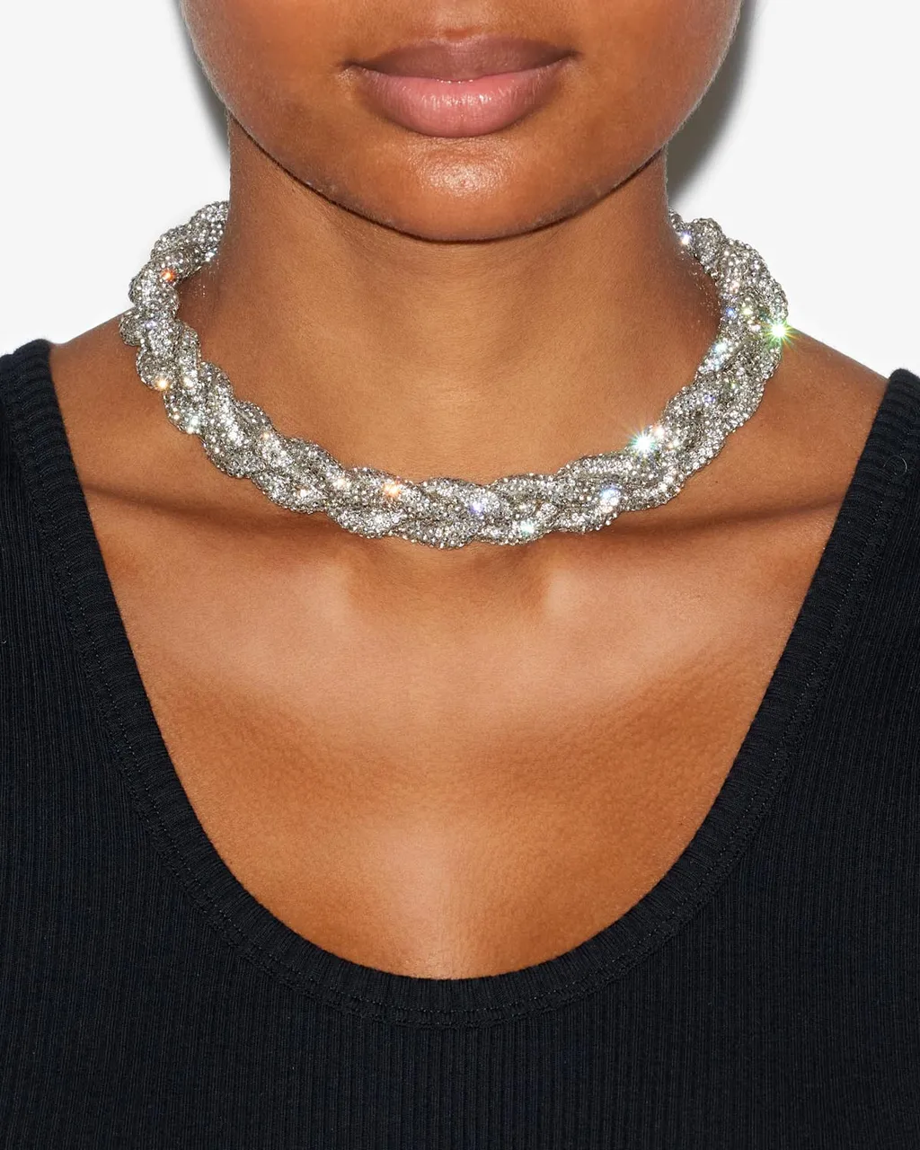 Isabel Marant Crystal-Embellished Rope Chain Necklace