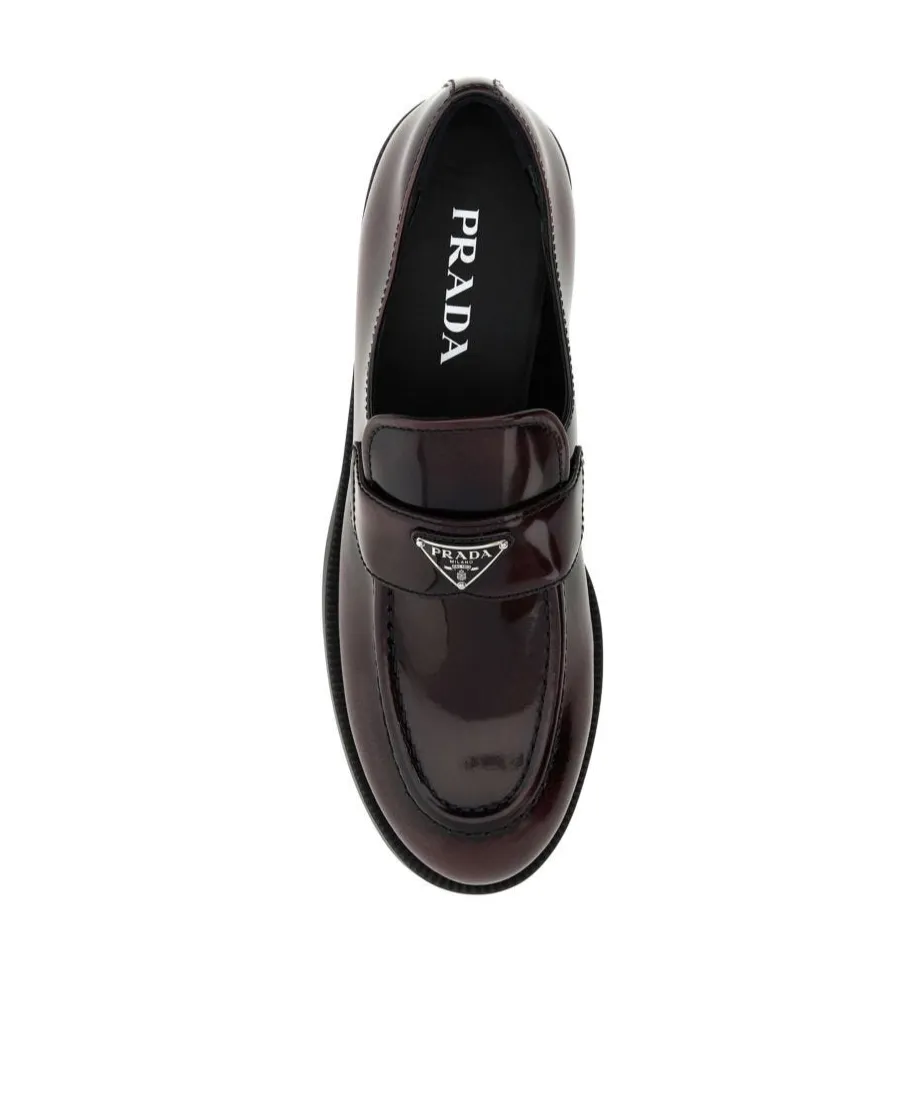 Prada Triangle-Logo Slip-On Loafers