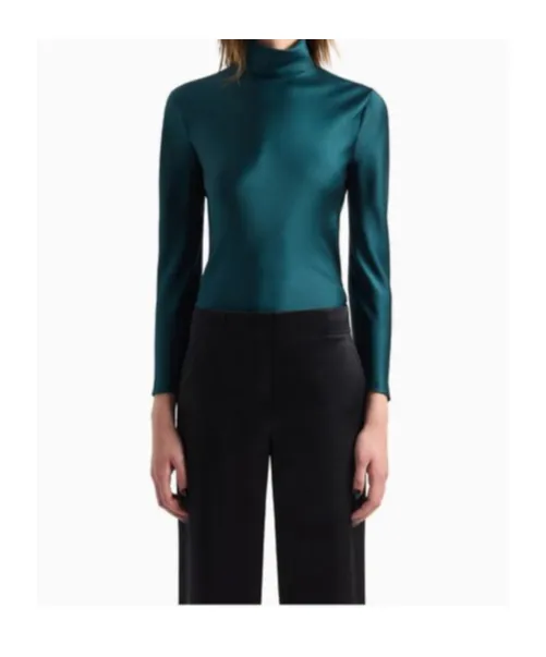 Giorgio Armani Long-Sleeved Satin Blouse