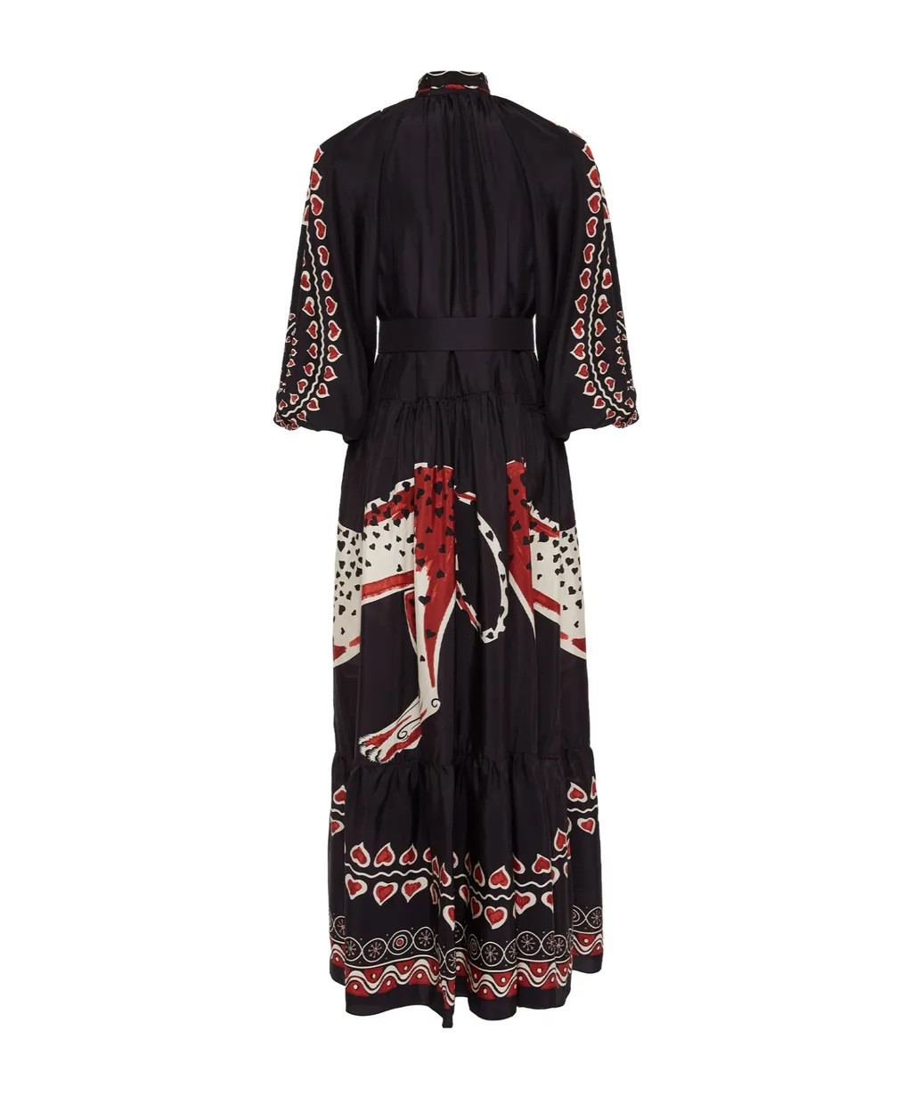 Athena Animal-Print Silk Dress