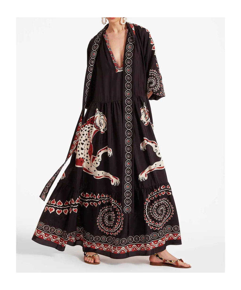 Athena Animal-Print Silk Dress