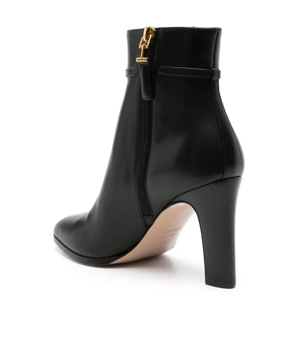 Tom Ford Logo Plaque Ankle Boots