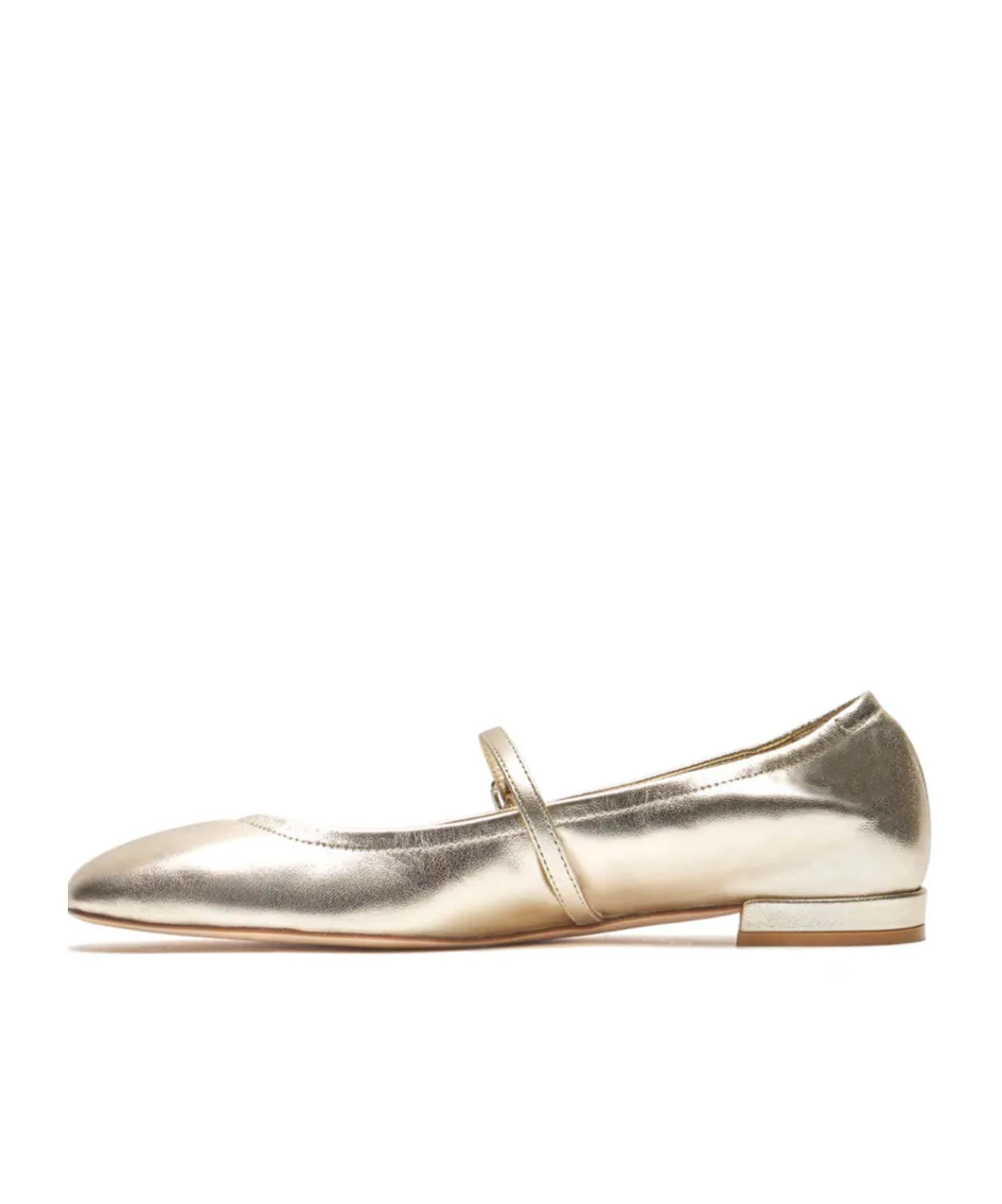 Claris Crystal-Embellished Leather Ballerina Shoes