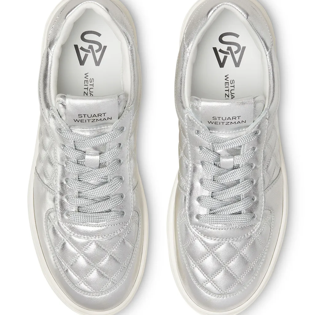 Courtside Sleek Metallic Sneakers