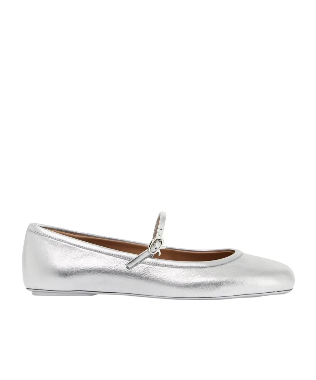 Gianvito Rossi Carla Buckle-Strap Ballerina Shoes
