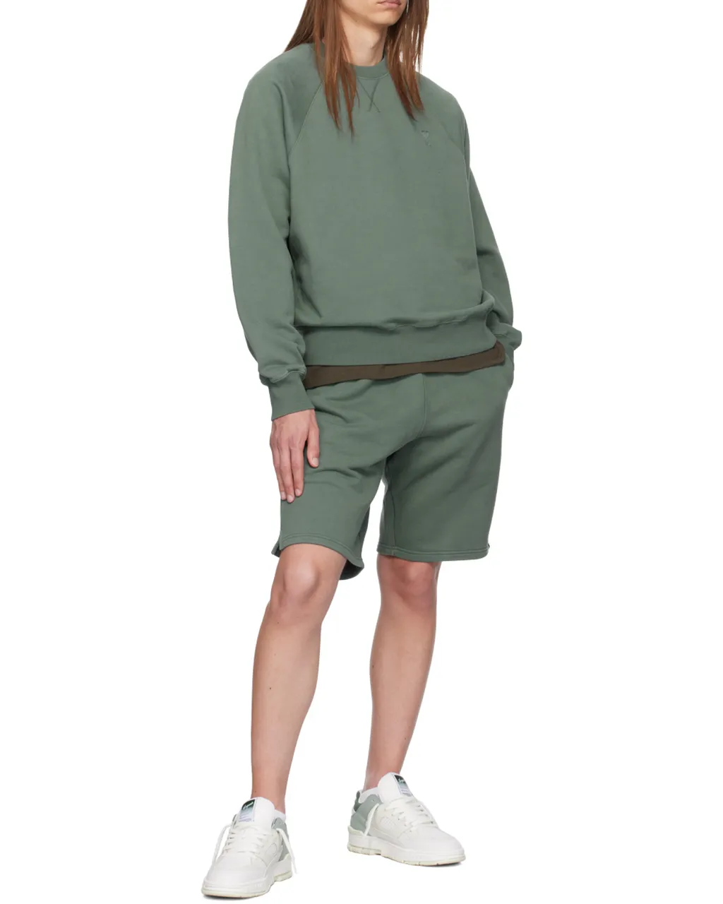 Ami Logo Embroidered Crewneck Sweatshirt