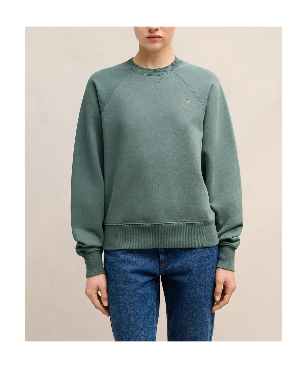 Ami Logo Embroidered Crewneck Sweatshirt