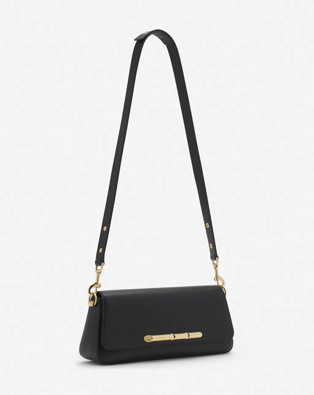 Lanvin Sequence Logo Engraved Shoulder Bag