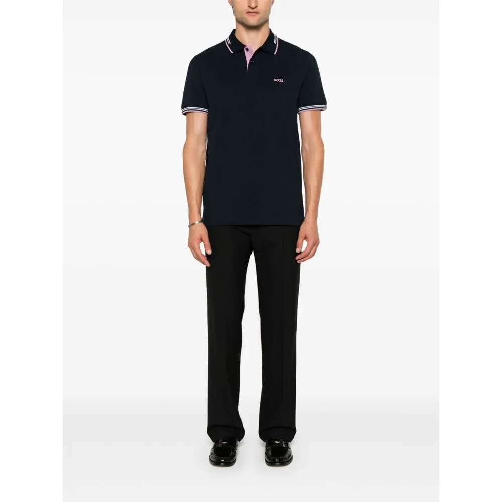 Boss Hugo Boss Logo Embossed Short-Sleeved Polo Shirt