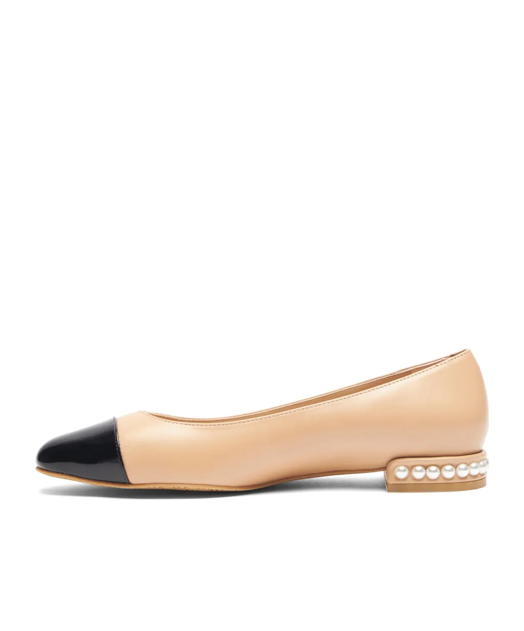 Pearl Flat Leather Ballerina Shoes