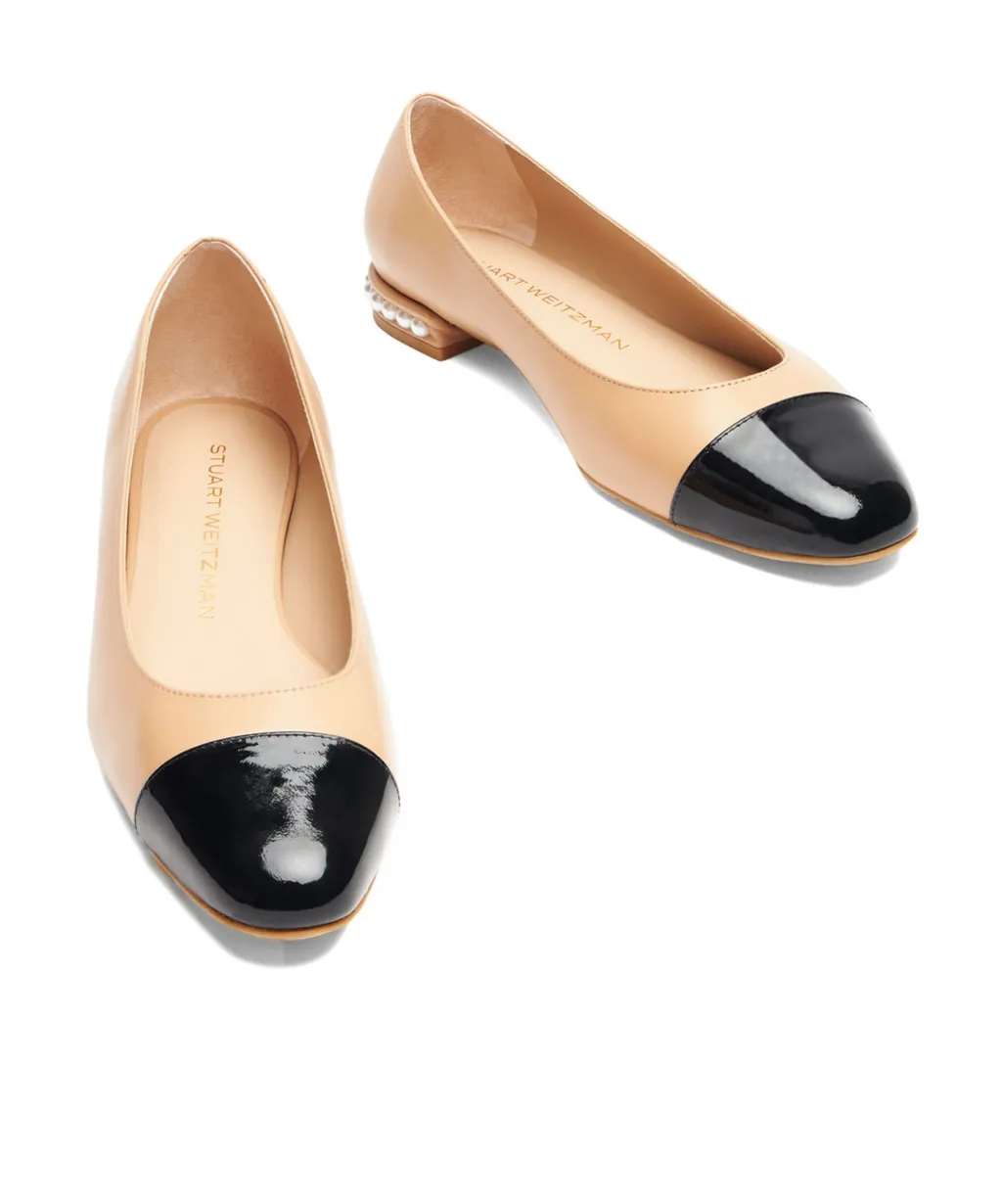Pearl Flat Leather Ballerina Shoes