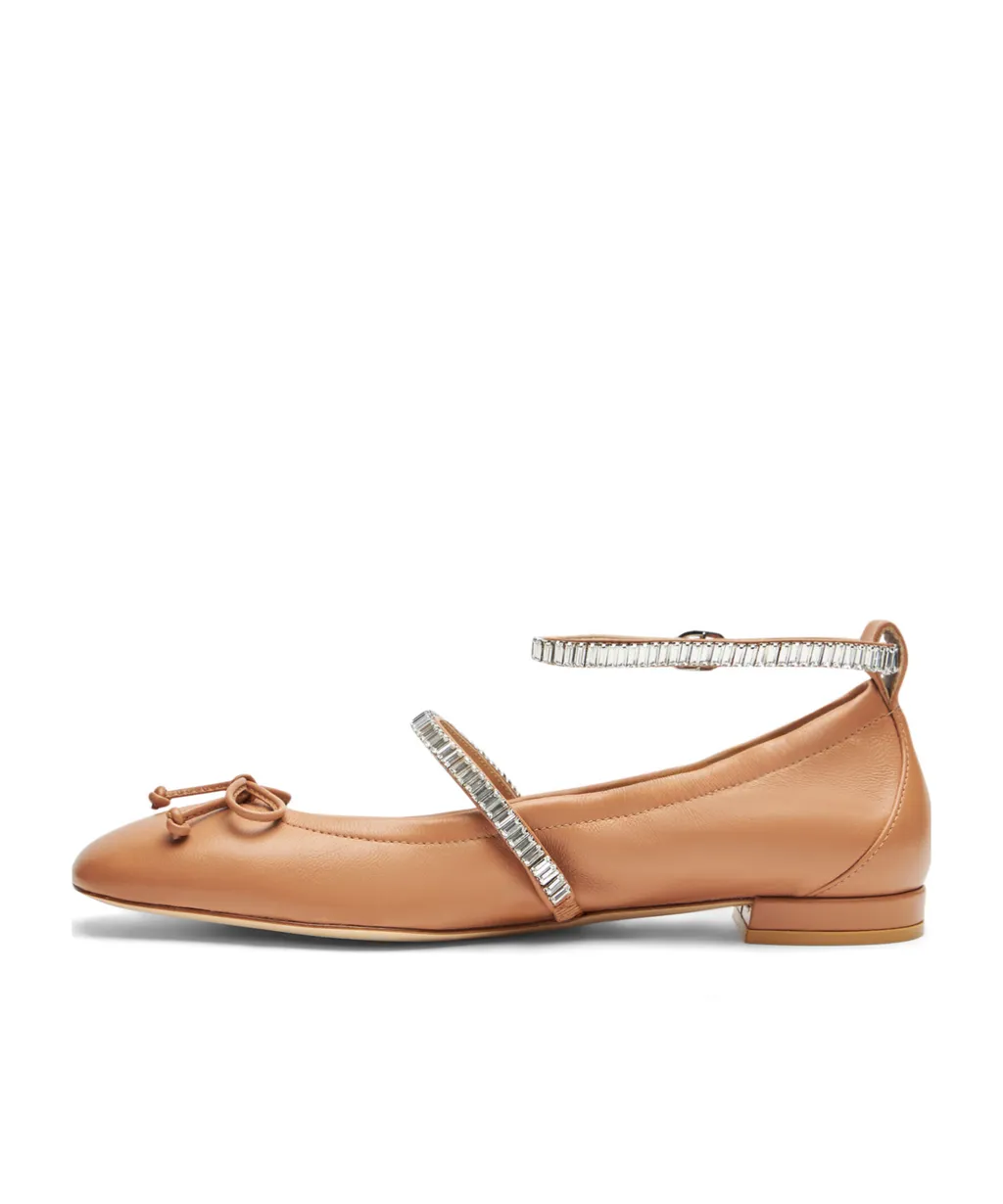 Stuart Weitzman Stefanie Embellished Ballerina Flats