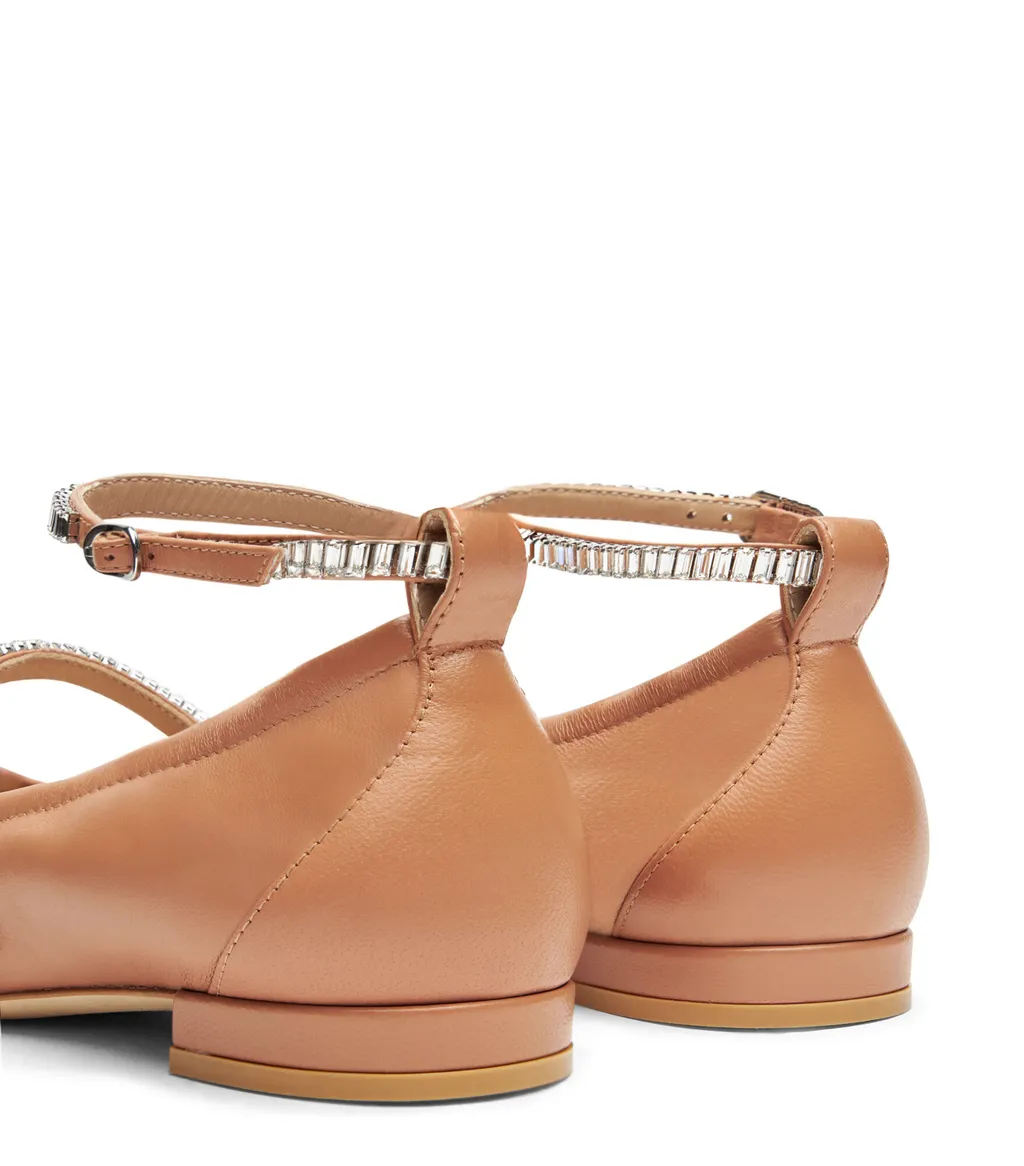 Stuart Weitzman Stefanie Embellished Ballerina Flats