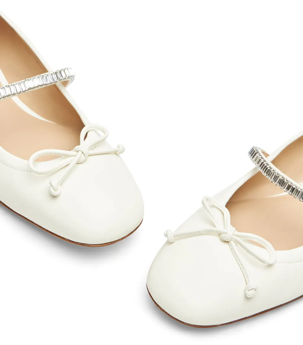 Stuart Weitzman Stefanie Embellished Ballerina Flats