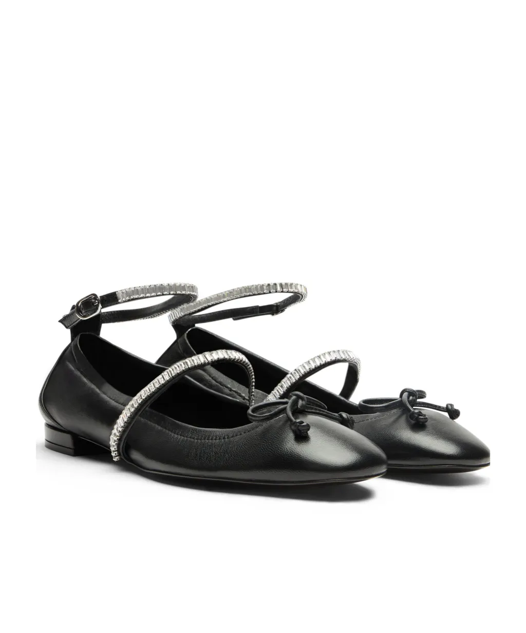 Stuart Weitzman Stefanie Embellished Ballerina Flats