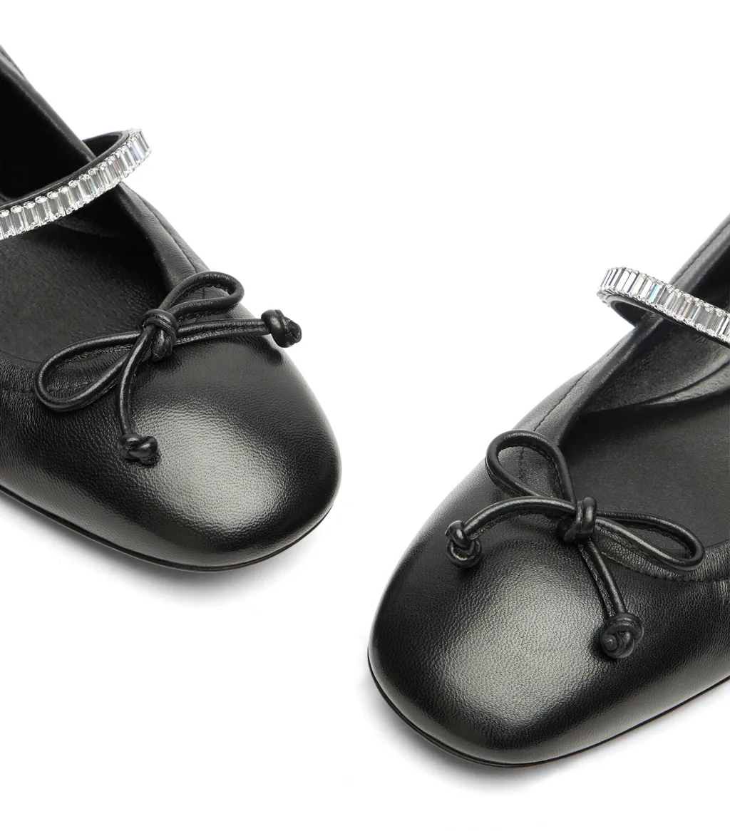 Stuart Weitzman Stefanie Embellished Ballerina Flats